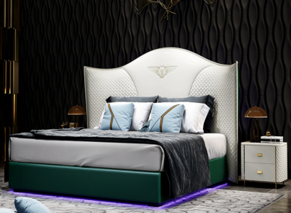 Design Luxus Doppel Hotel Bett Schlafzimmer Modern Holz Möbel Polster